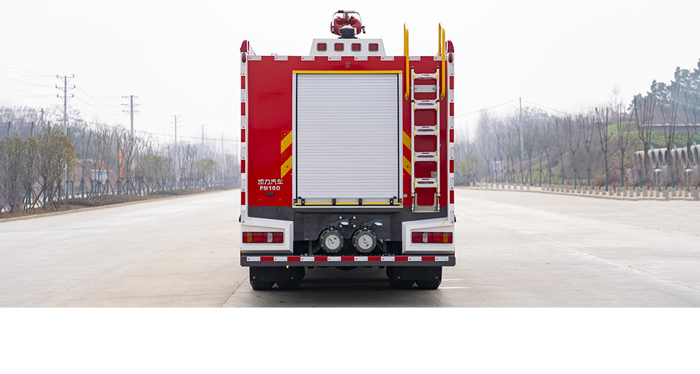 豪沃后双桥外露水罐消防车图6