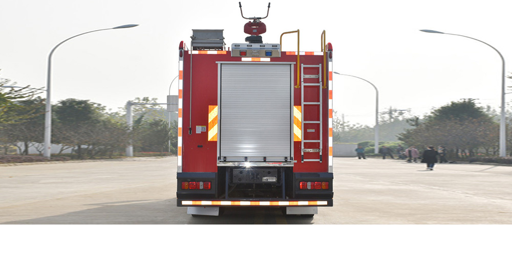 豪沃后双桥干粉水联用消防车图2