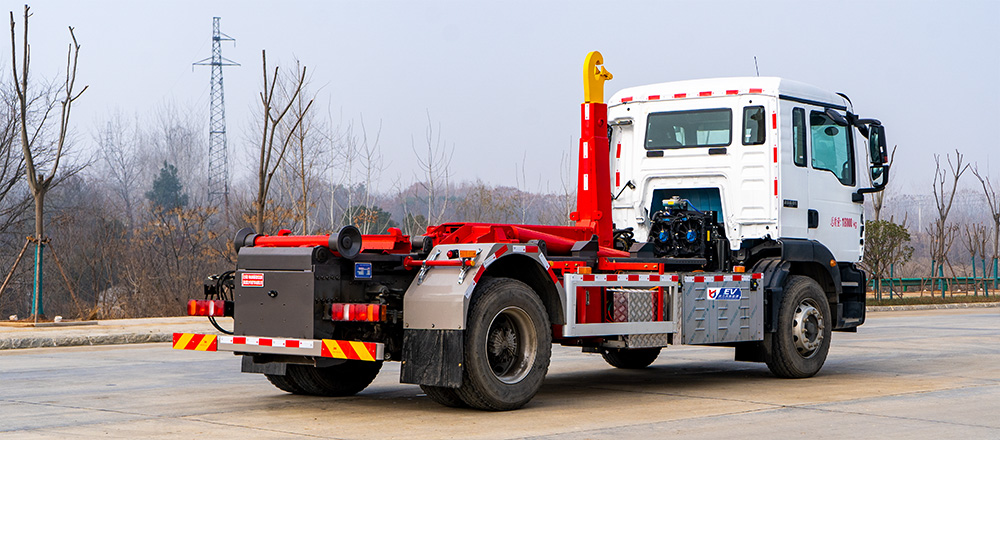 重汽纯电车厢可卸式垃圾车图2