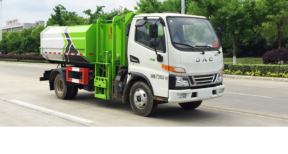 江淮V3自装卸式垃圾车 侧装图1