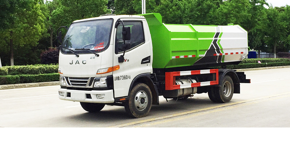 江淮V3自装卸式垃圾车 侧装图2
