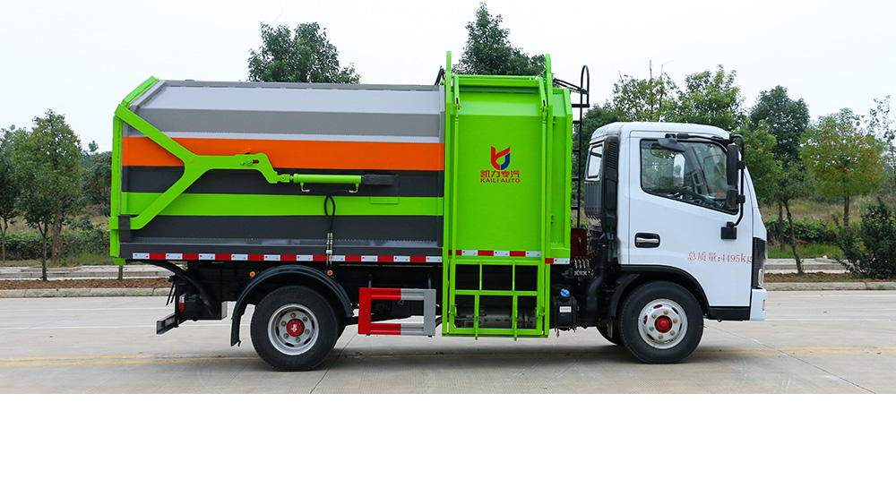 东风D6自装卸式垃圾车 侧装图3