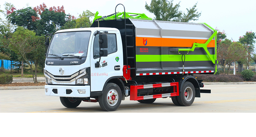 东风D6自装卸式垃圾车 侧装图2
