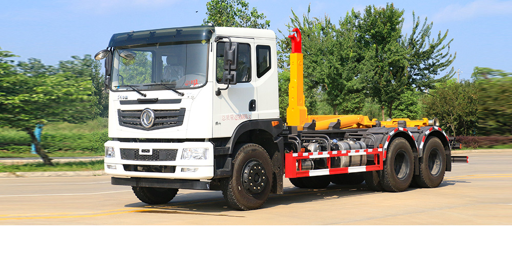 东风华神后双桥车厢可卸式垃圾车图2